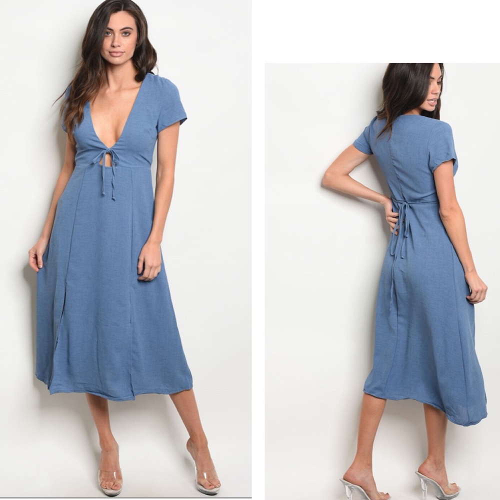 ☕️Boho Front Tie Dress🌟